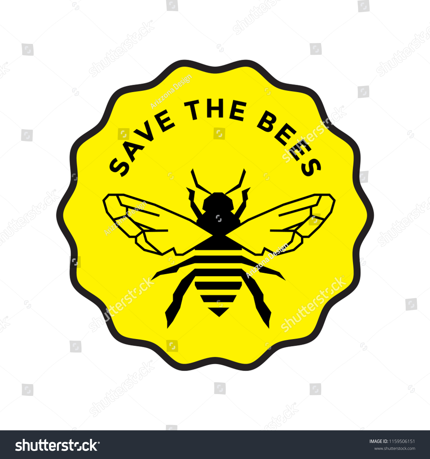 Save Bees Badge Stock Vector (Royalty Free) 1159506151 | Shutterstock