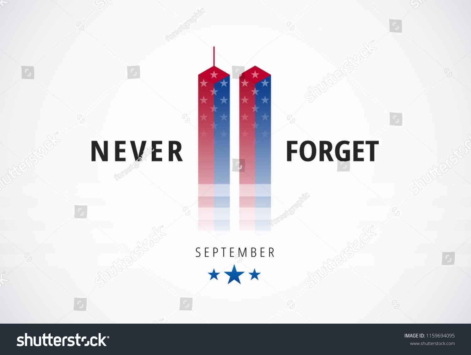 911 September 11 Attacks Conceptual Logo Stock Vector (Royalty Free ...