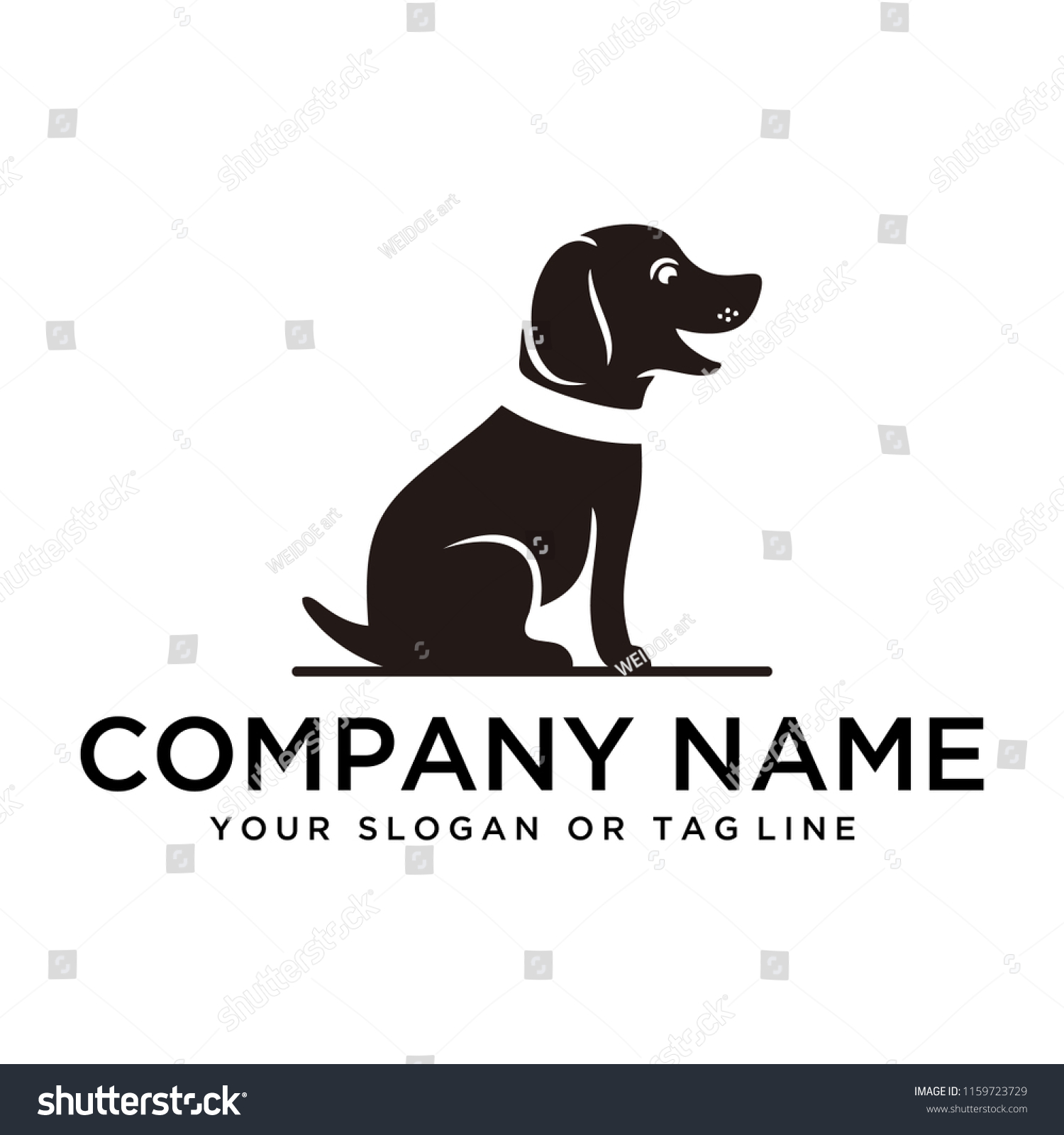 Dog Training Logo Ideas On White Stock Vector (Royalty Free) 1159723729 ...