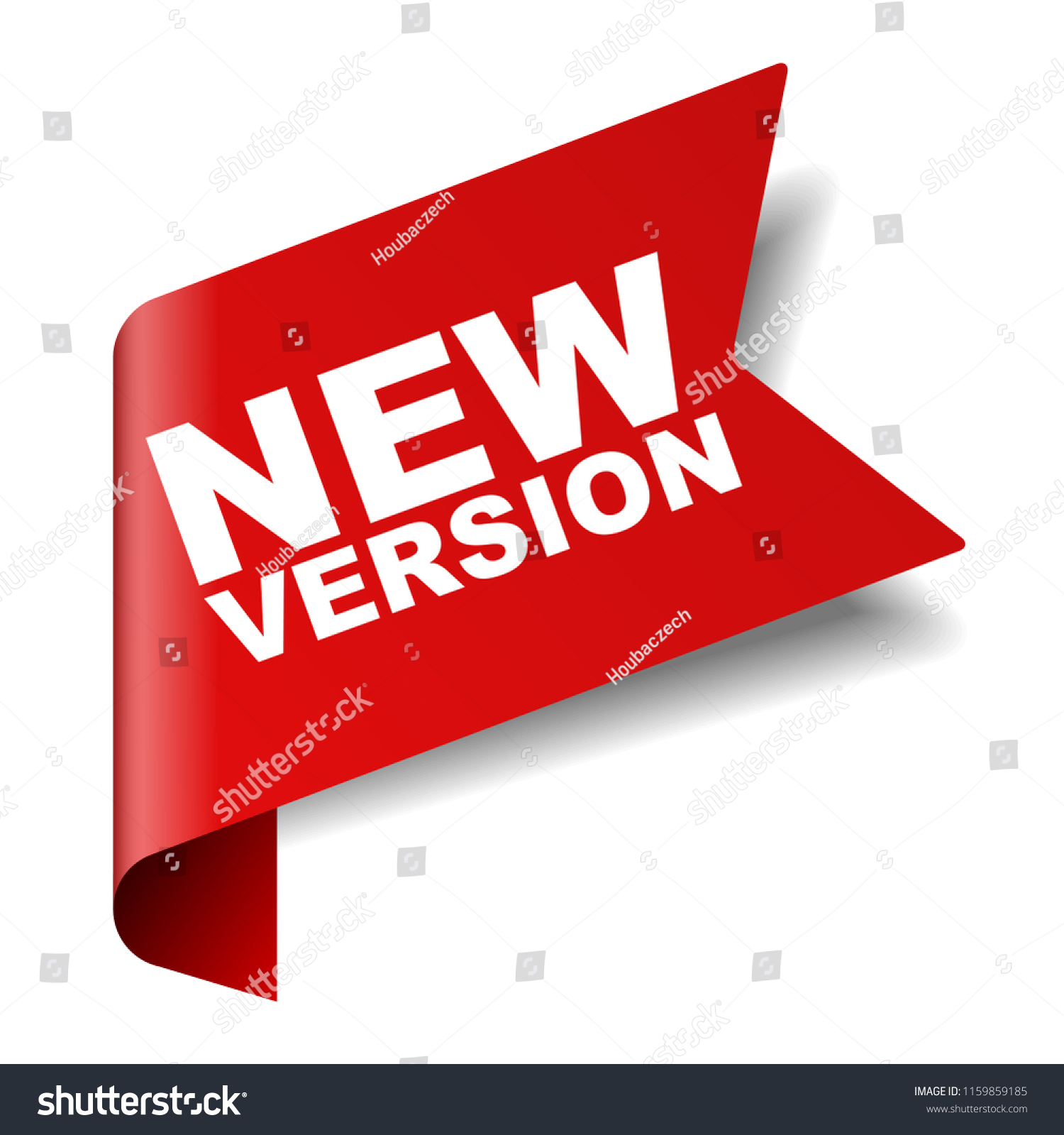 Red Vector Banner New Version Stock Vector (royalty Free) 1159859185 