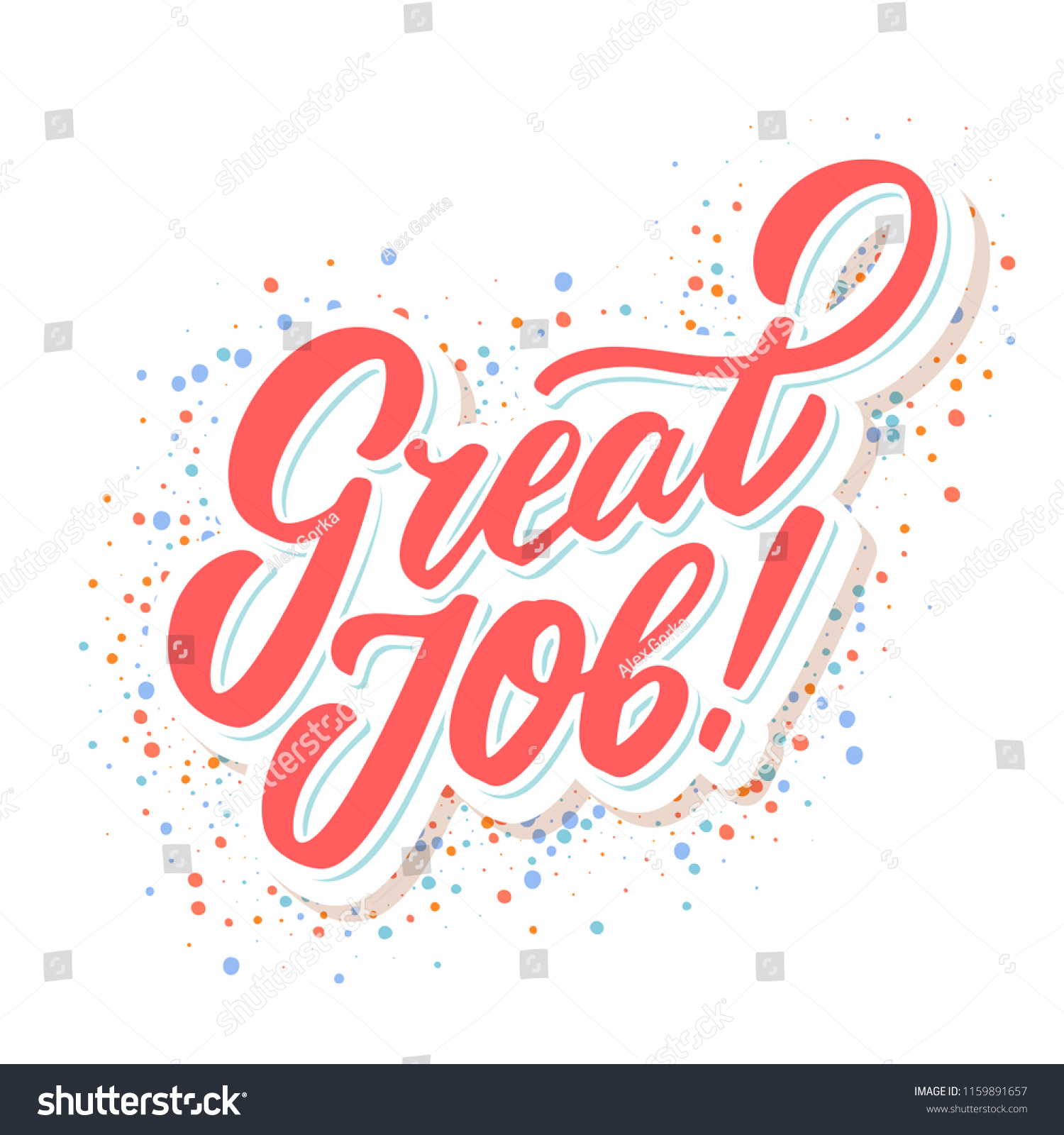 Great Job Vector Lettering Stock Vector (Royalty Free) 1159891657 ...