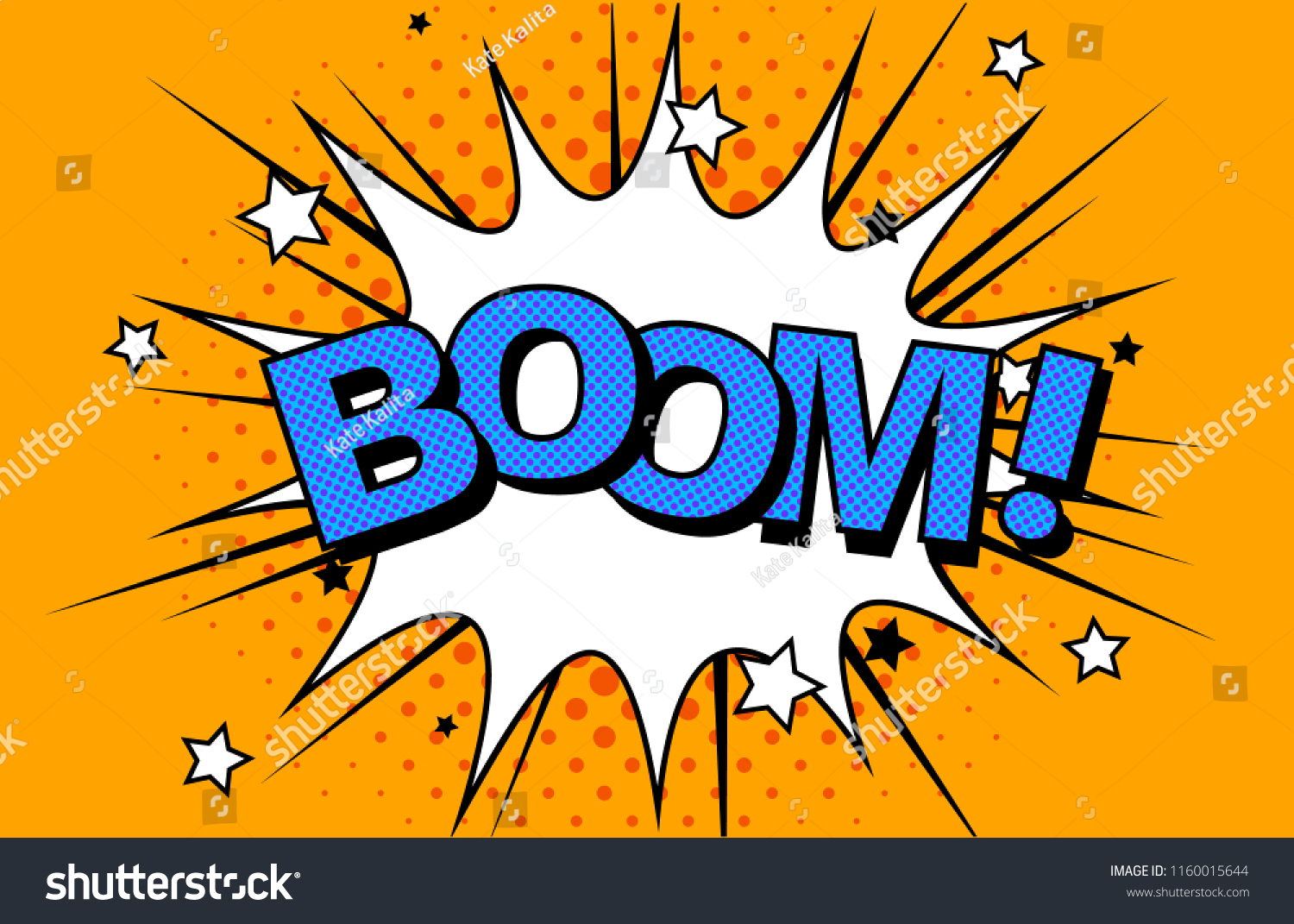 Comics Boom Comic Vector Cartoon Illustration Stock Vector (Royalty ...