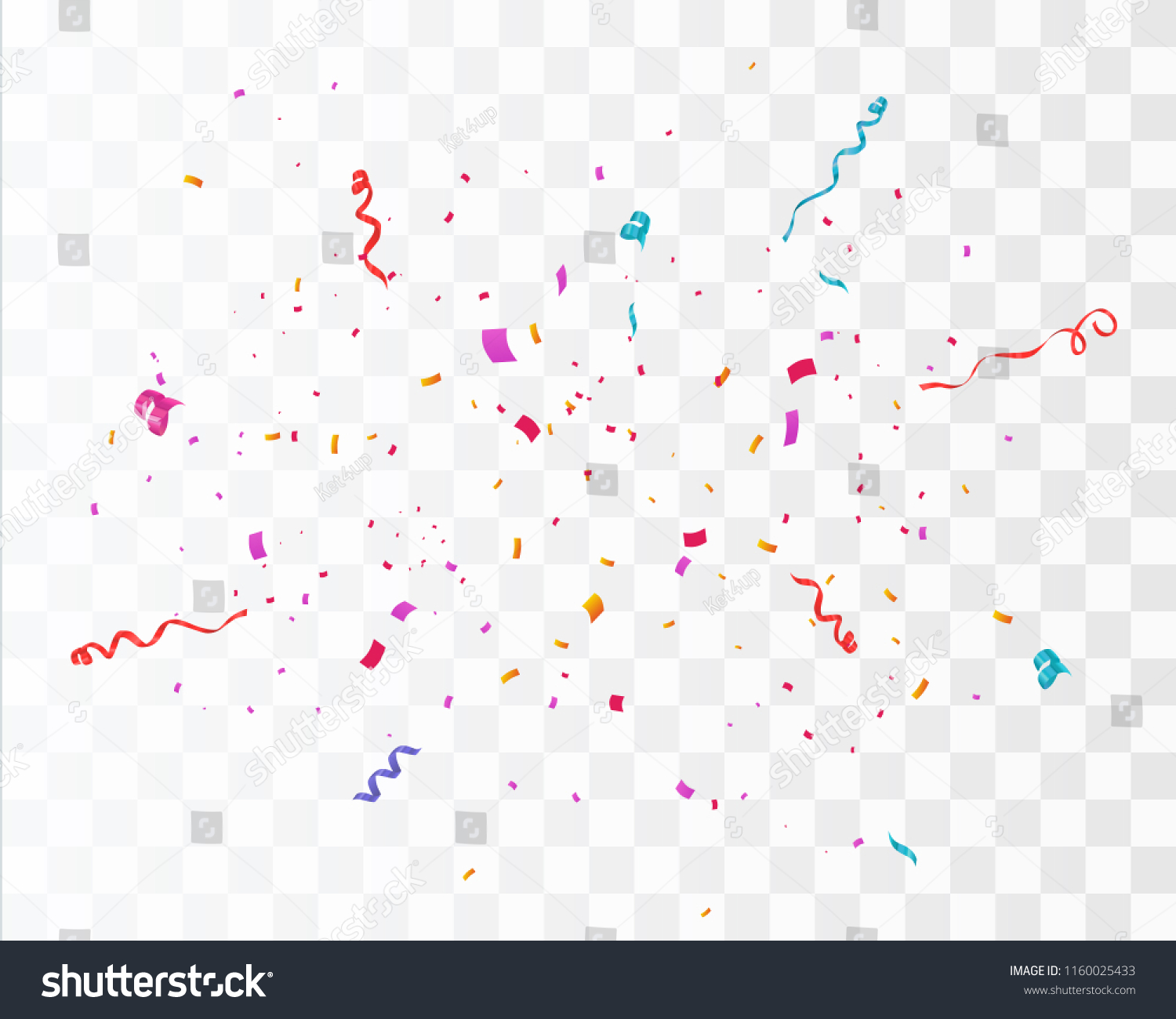 Colorful Bright Confetti Background Confetti Burst Stock Vector