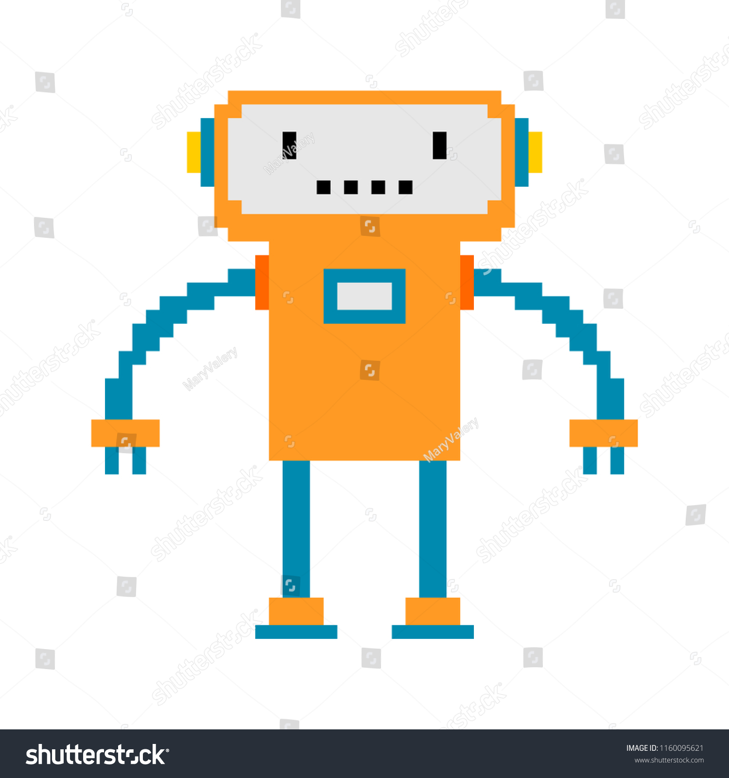Пиксельный робот 8 бит