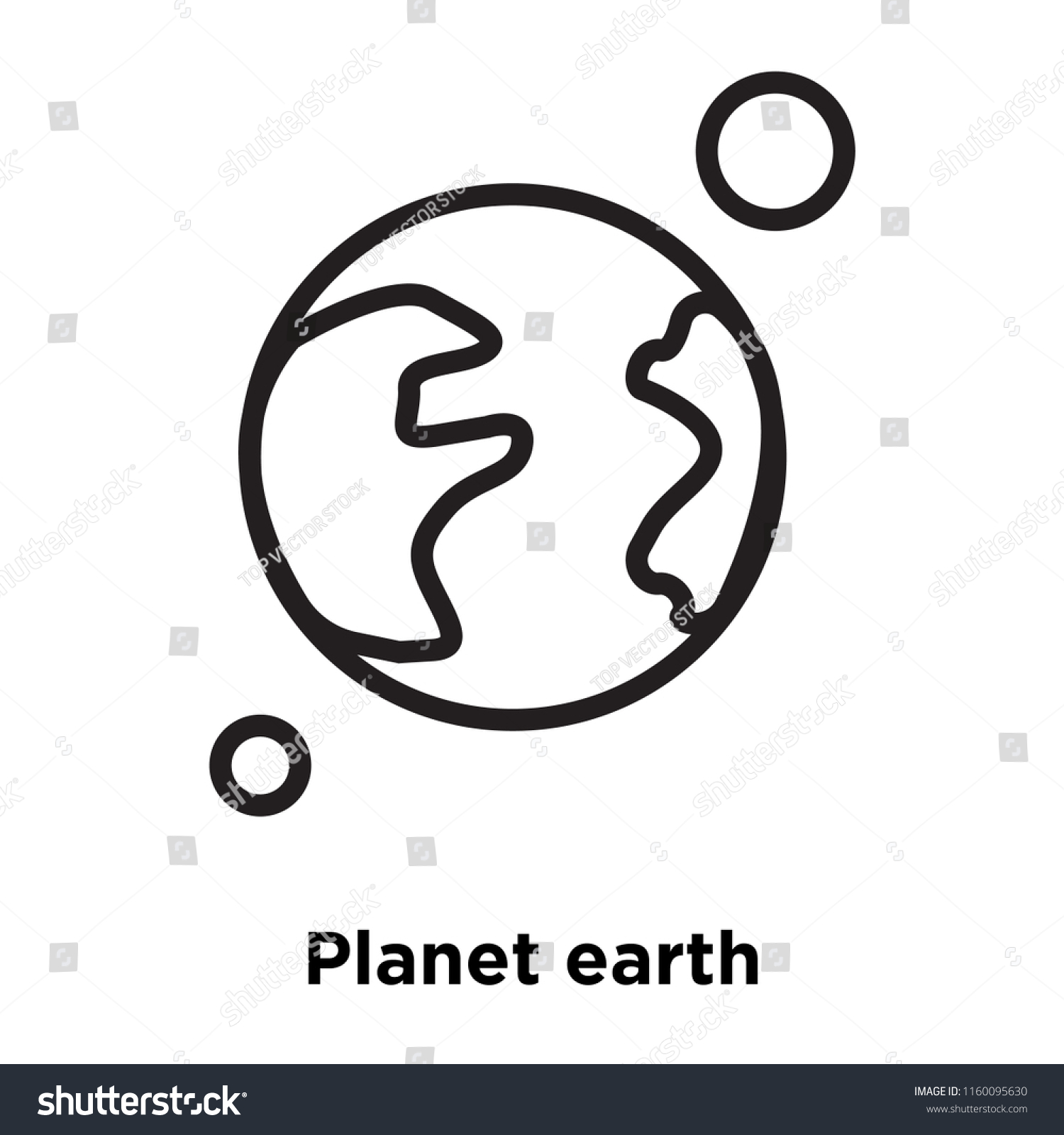 Planet Earth Icon Vector Isolated On Stock Vector (Royalty Free ...