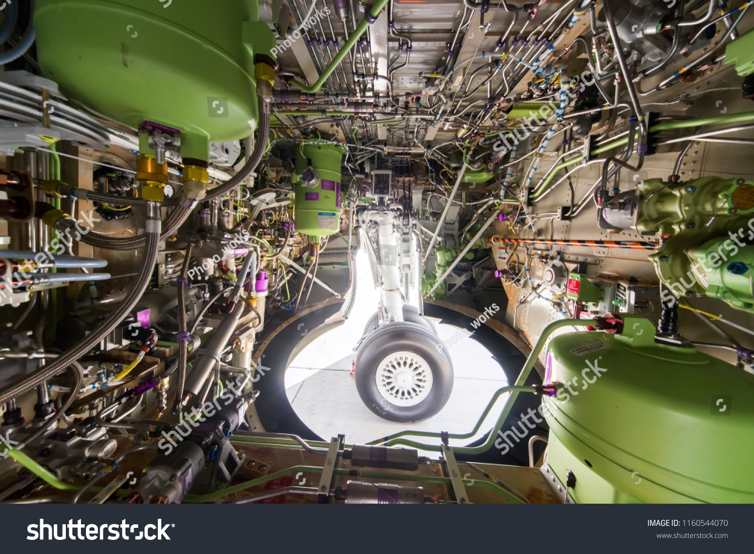 Aircrafts Main Landing Gear Compartment Stock Photo 1160544070