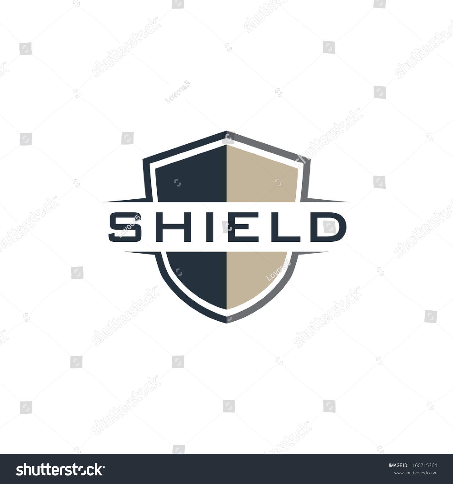 Creative Shield Concept Logo Design Template Stock Vector (Royalty Free ...