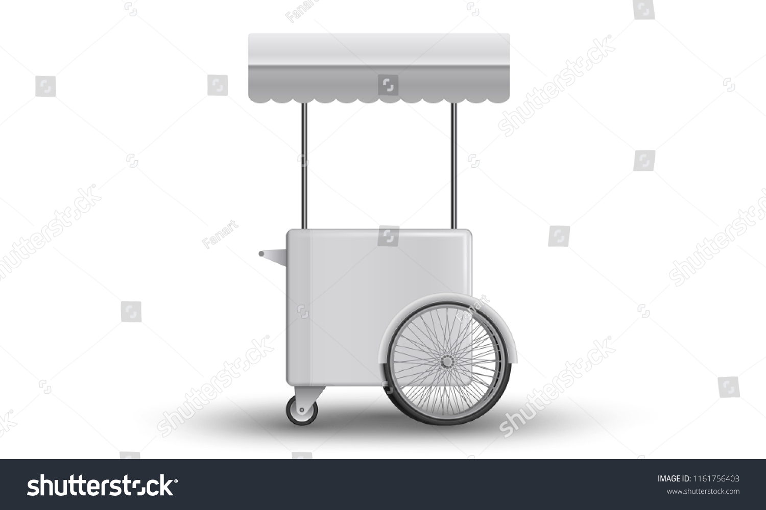 Cart Awning Mockup Street Cart Awning Stock Vector (Royalty Free