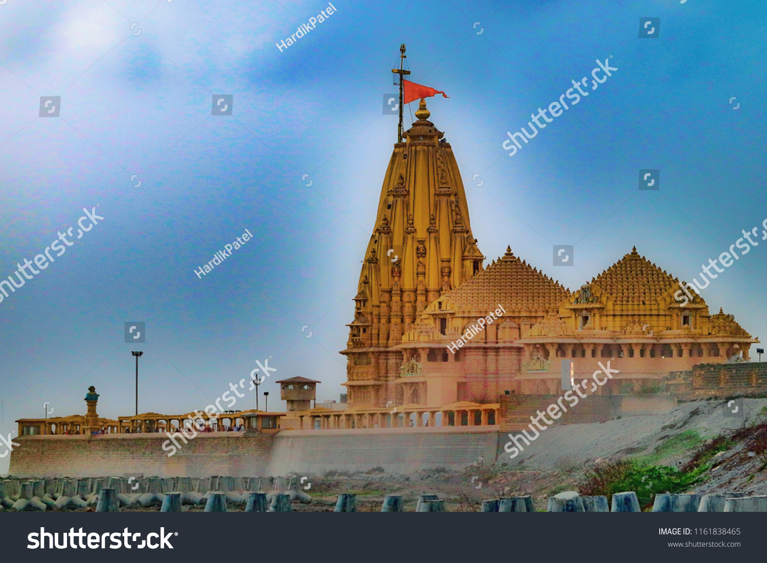 Famous Indian God Temple Named Somnath Stock Photo 1161838465 ...