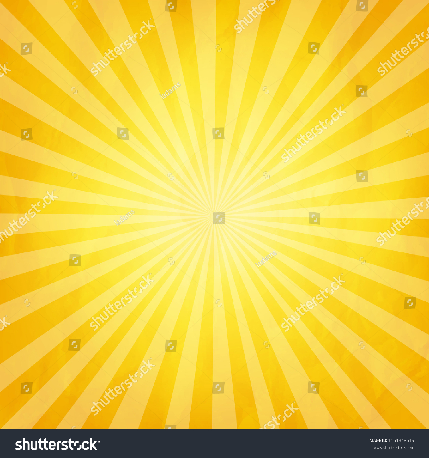 Crumpled Yellow Sunburst Background Stock Illustration 1161948619 ...