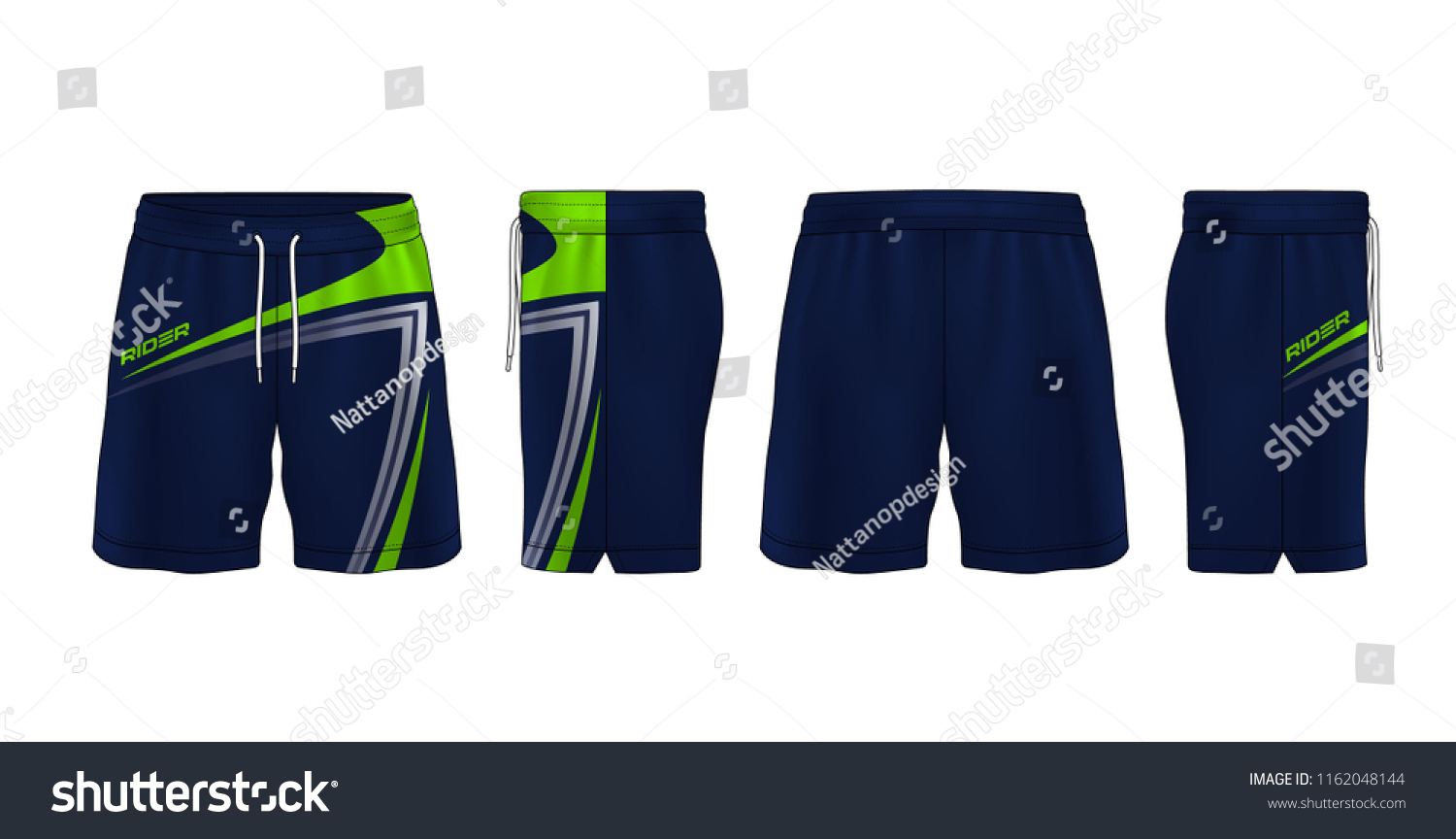 Sport Shorts Design Templatepants Fashion Vector Stock Vector (Royalty ...