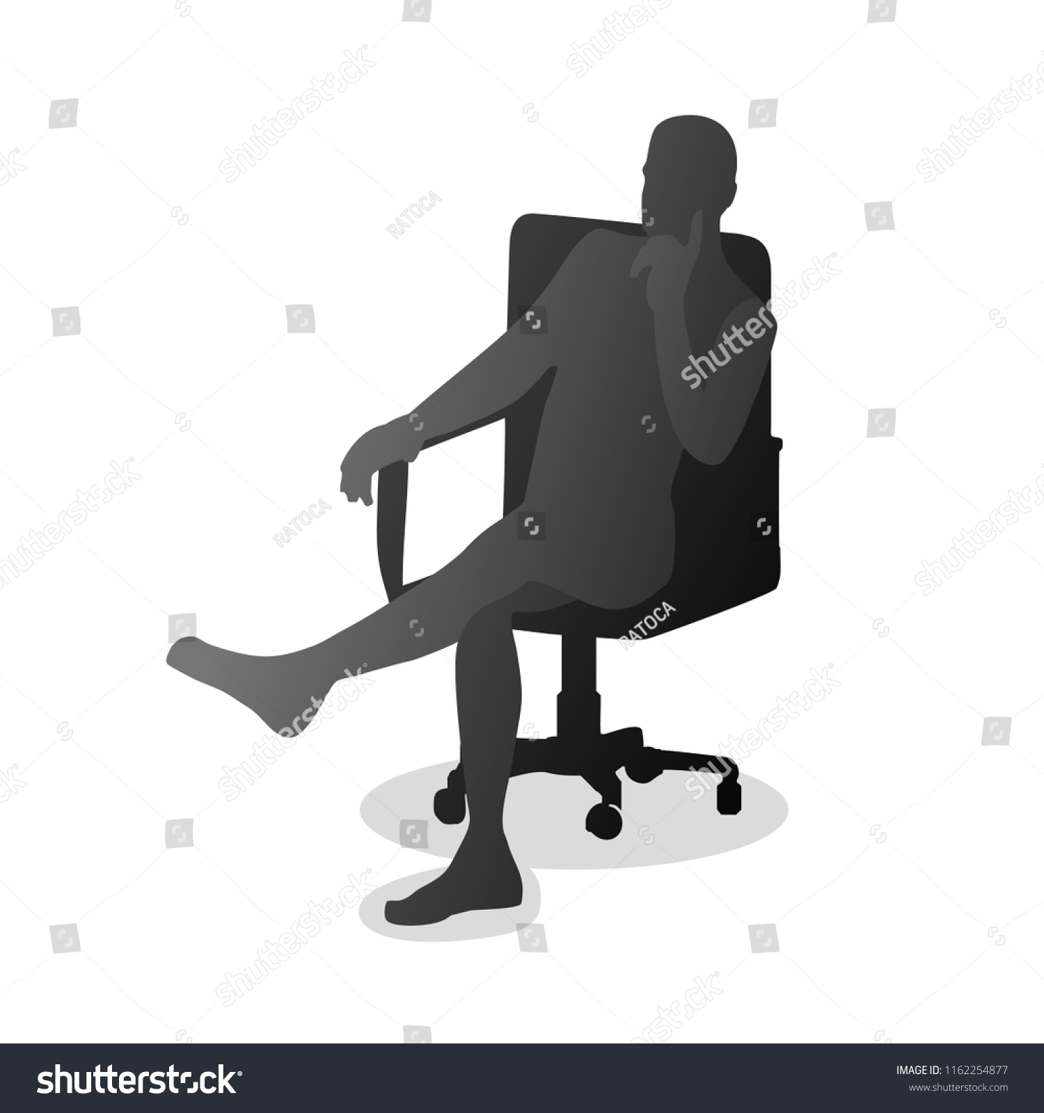 Man Chair Draw Stock Vector (Royalty Free) 1162254877 | Shutterstock