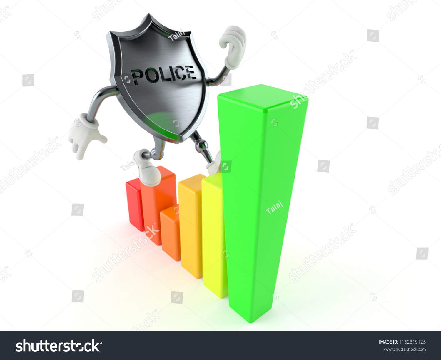 Police Badge Character Chart Isolated On Stock Illustration 1162319125 ...