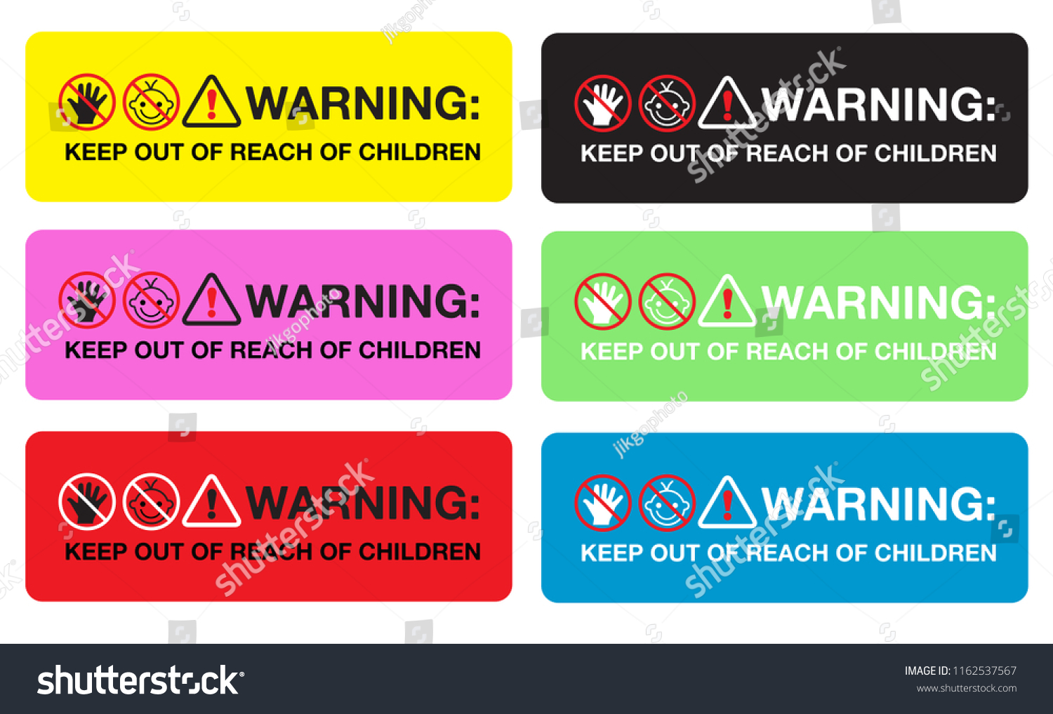 Warning Keep Out Reach Children Sticker Vector De Stock libre De warning-keep-out-reach-children-sticker-vector-de-stock-libre-de