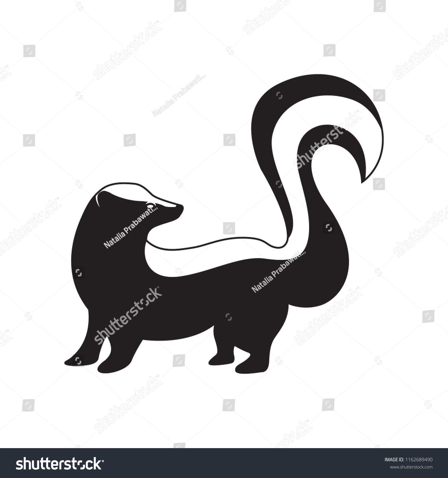 Cute Skunk Vector Stock Vector (Royalty Free) 1162689490 | Shutterstock