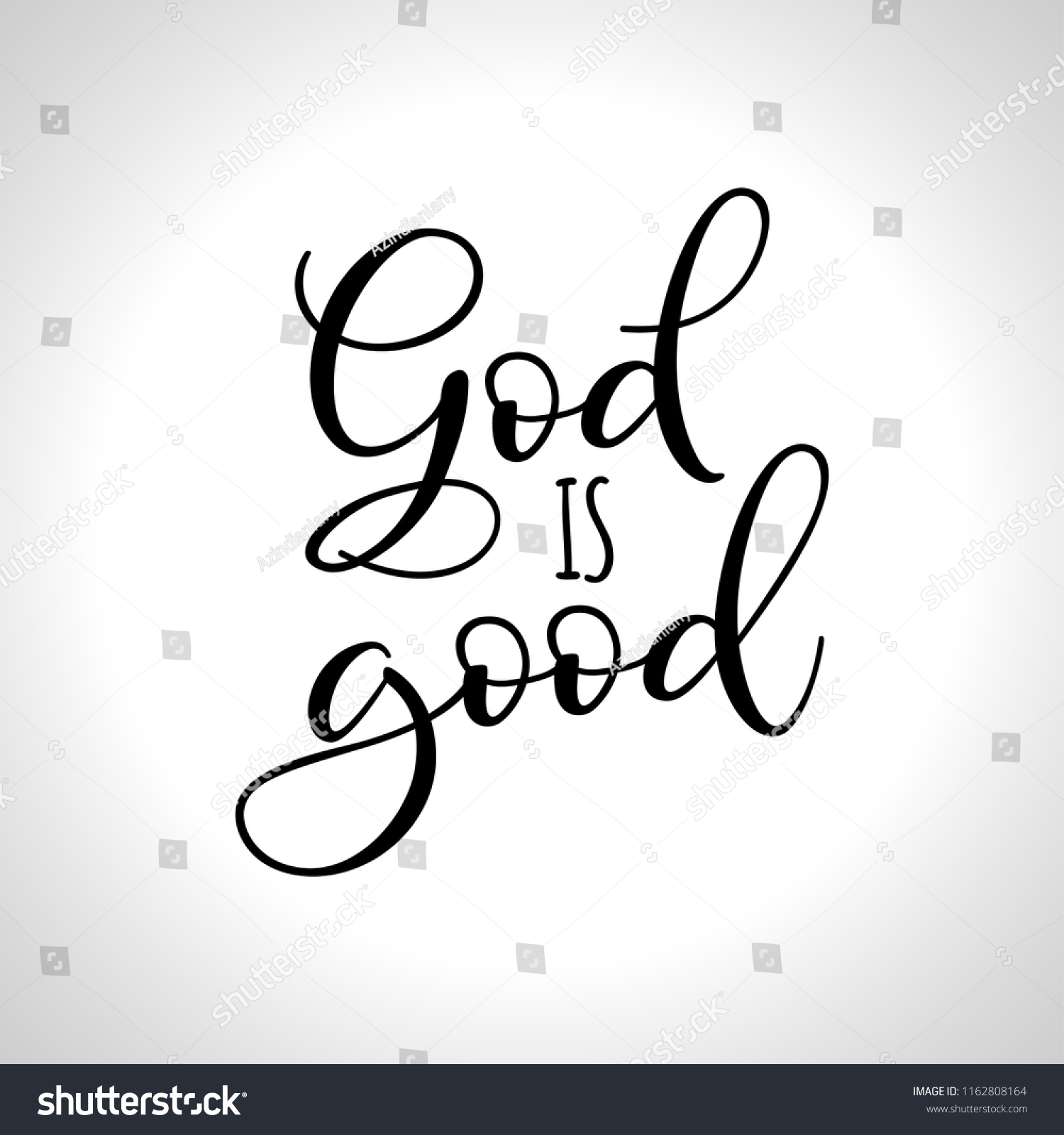 God Good Hand Written Vector Calligraphy Stock Vector (Royalty Free ...