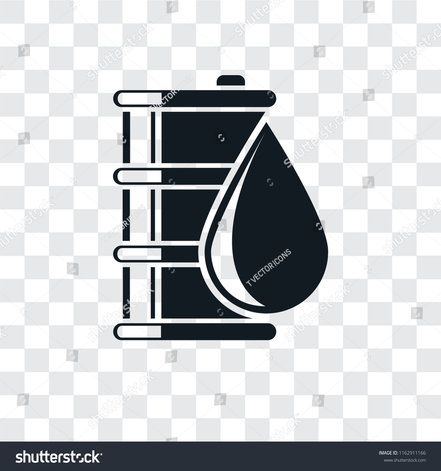 Oil Vector Icon Isolated On Transparent Stock Vector (Royalty Free ...