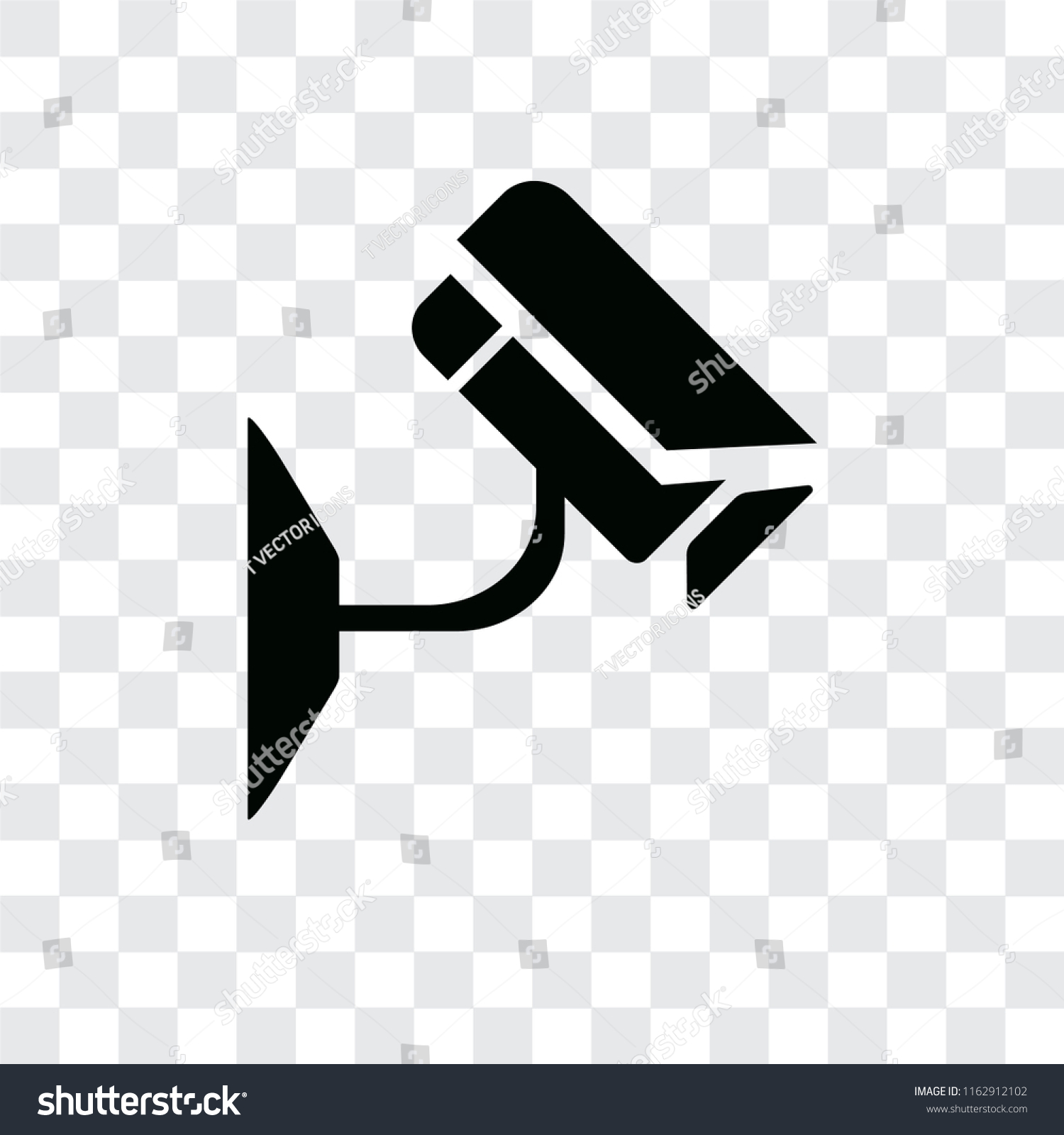 Cctv Vector Icon Isolated On Transparent Stock Vector (Royalty Free ...