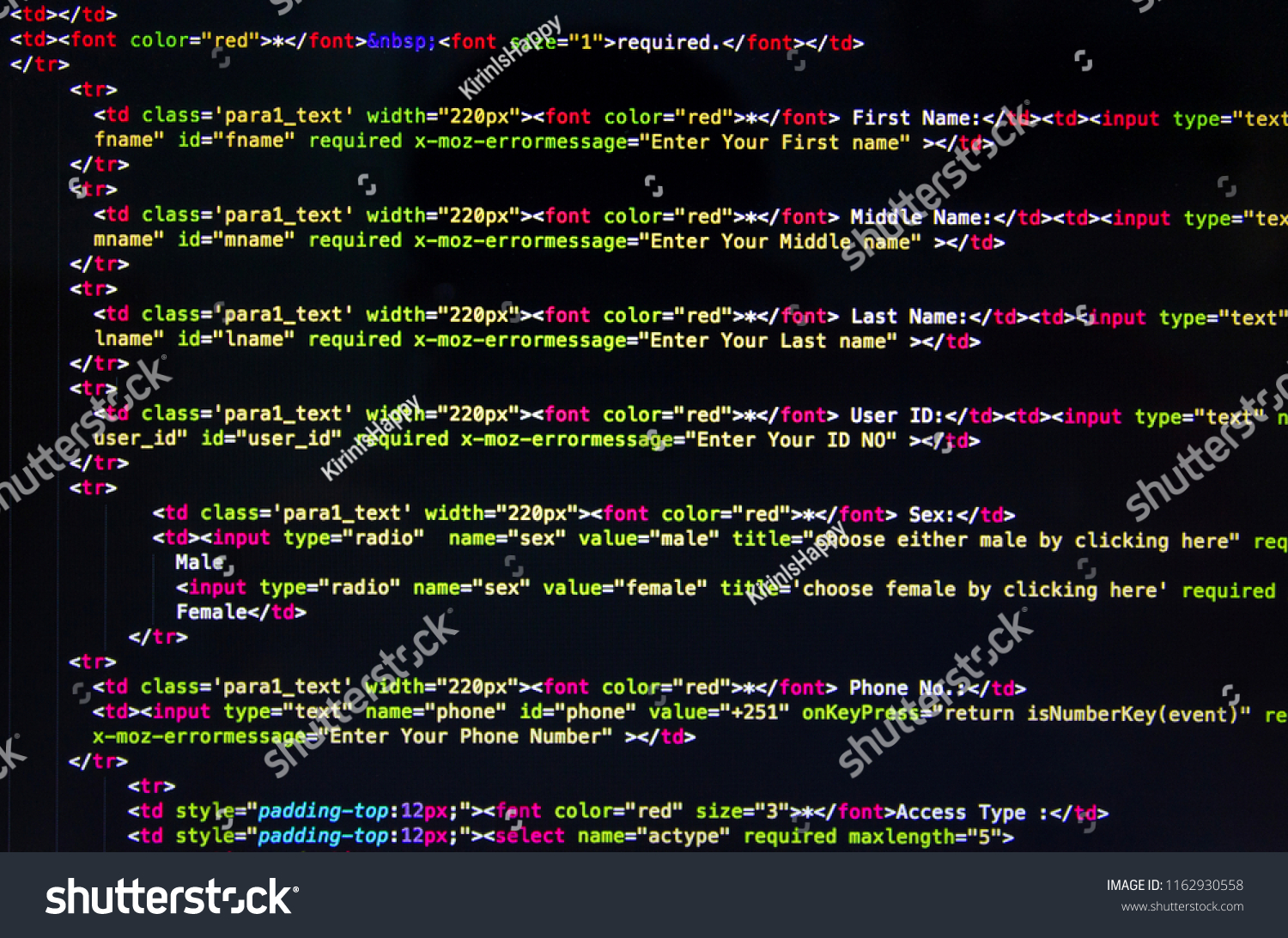 Desktop Source Code Technology Background Developer Stock Photo ...