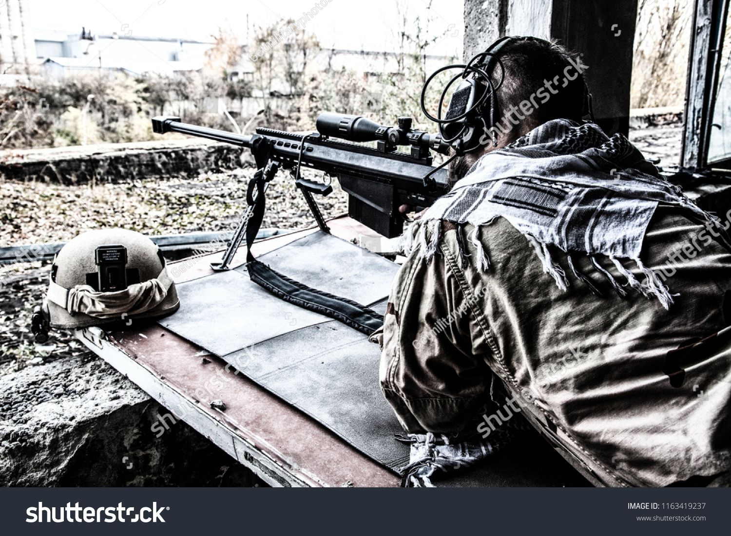 Portrait Us Navy Seal Sniper On Stock Photo 1163419237 | Shutterstock