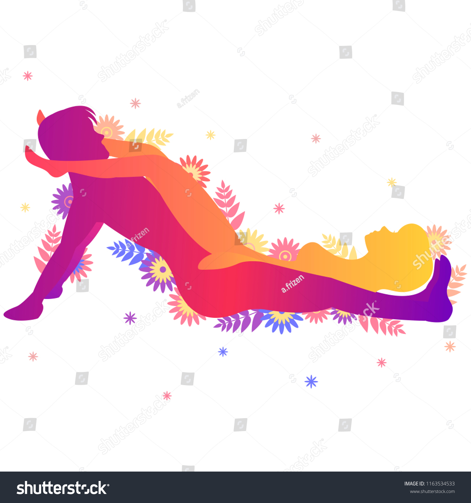 Kama Sutra Sexual Pose Deckchair Man Stock Vector Royalty Free