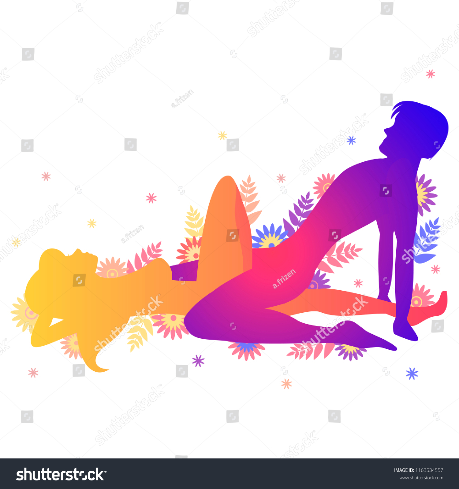 Kama Sutra Sexual Pose Star Man Stock Vector Royalty Free 1163534557