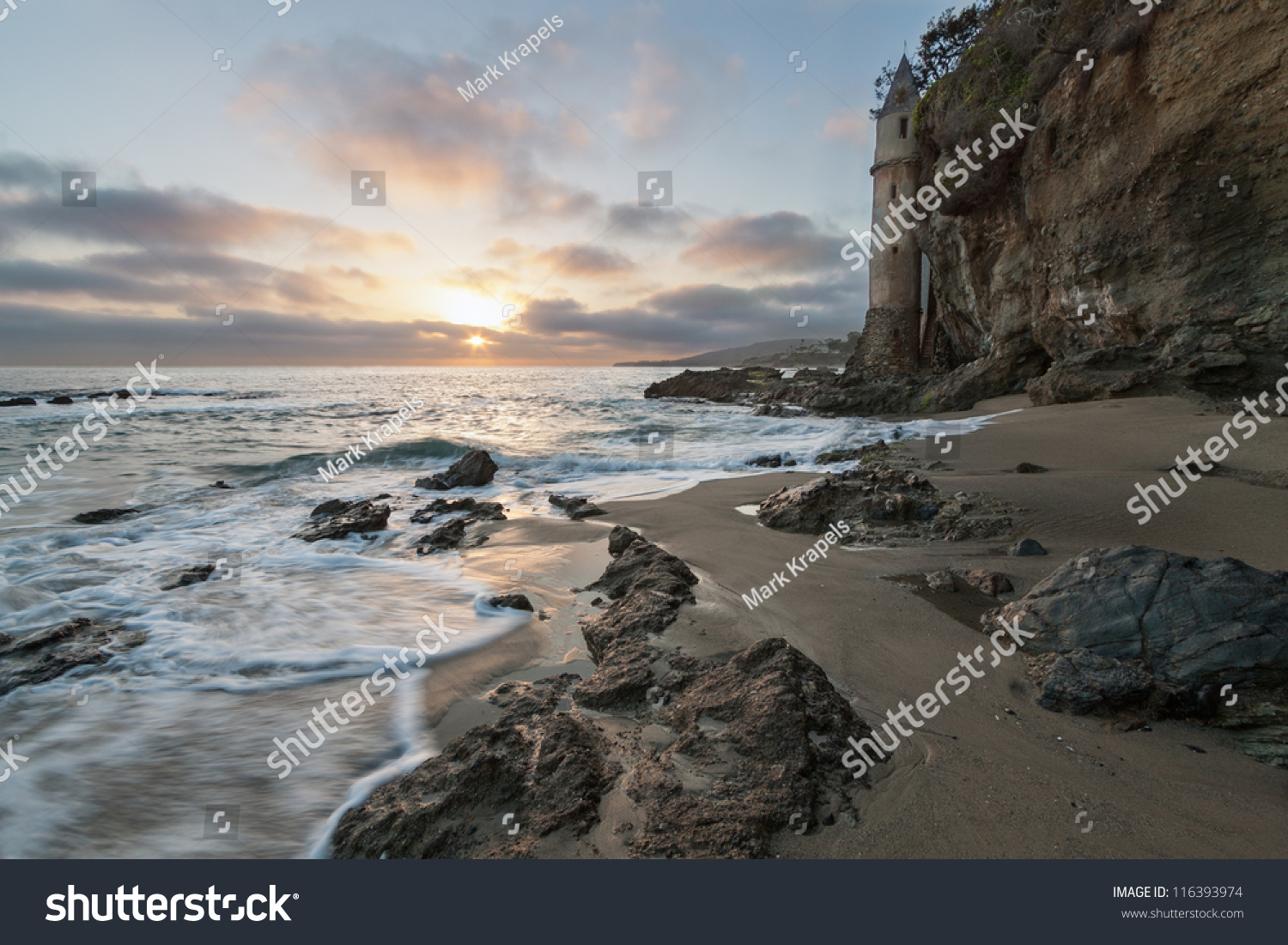 Victoria Beach Sunset Laguna Beach California Stock Photo 116393974 ...