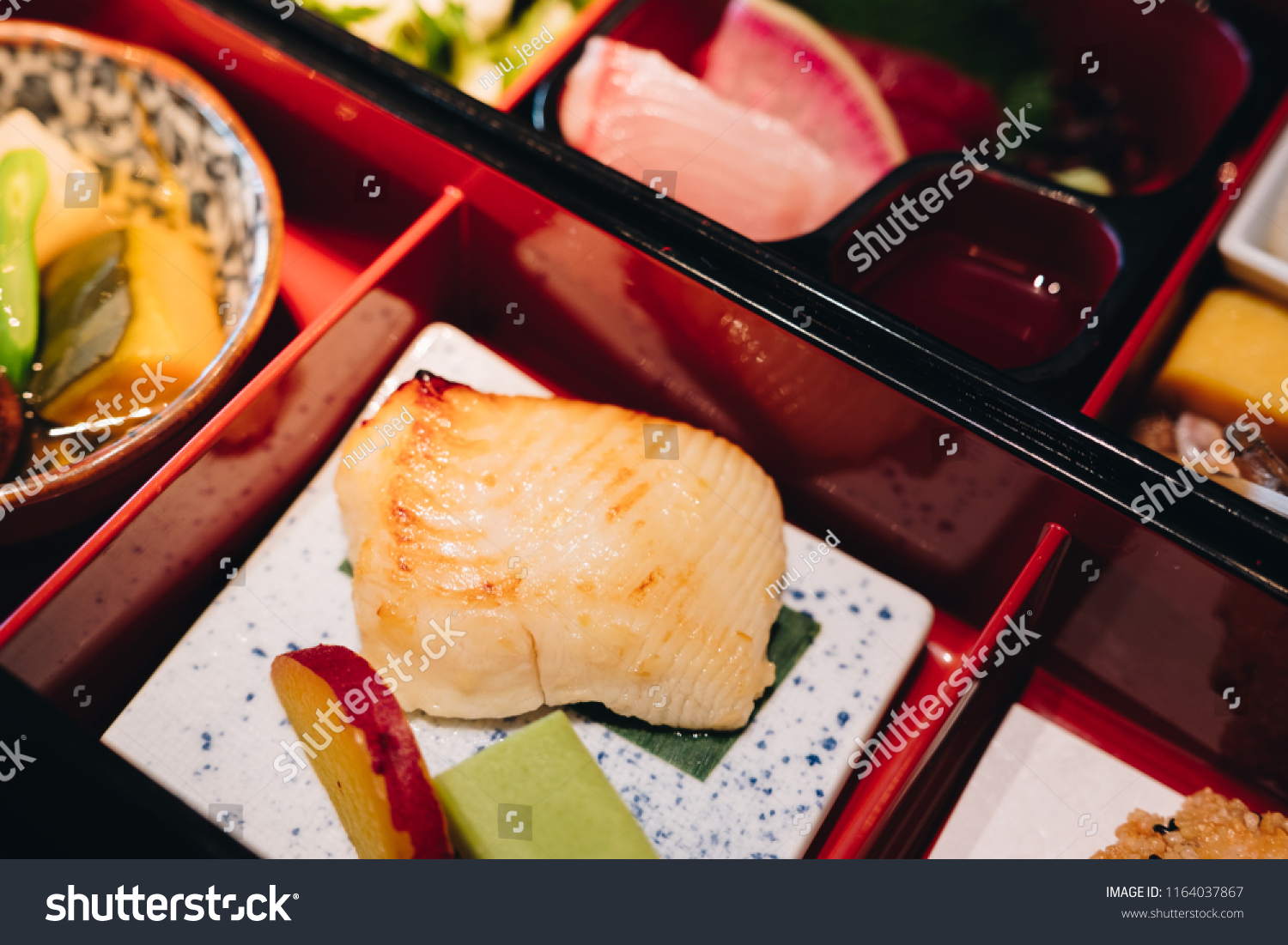 Bento Box Bento Japanese Traditional Takeaway Stock Photo 1164037867