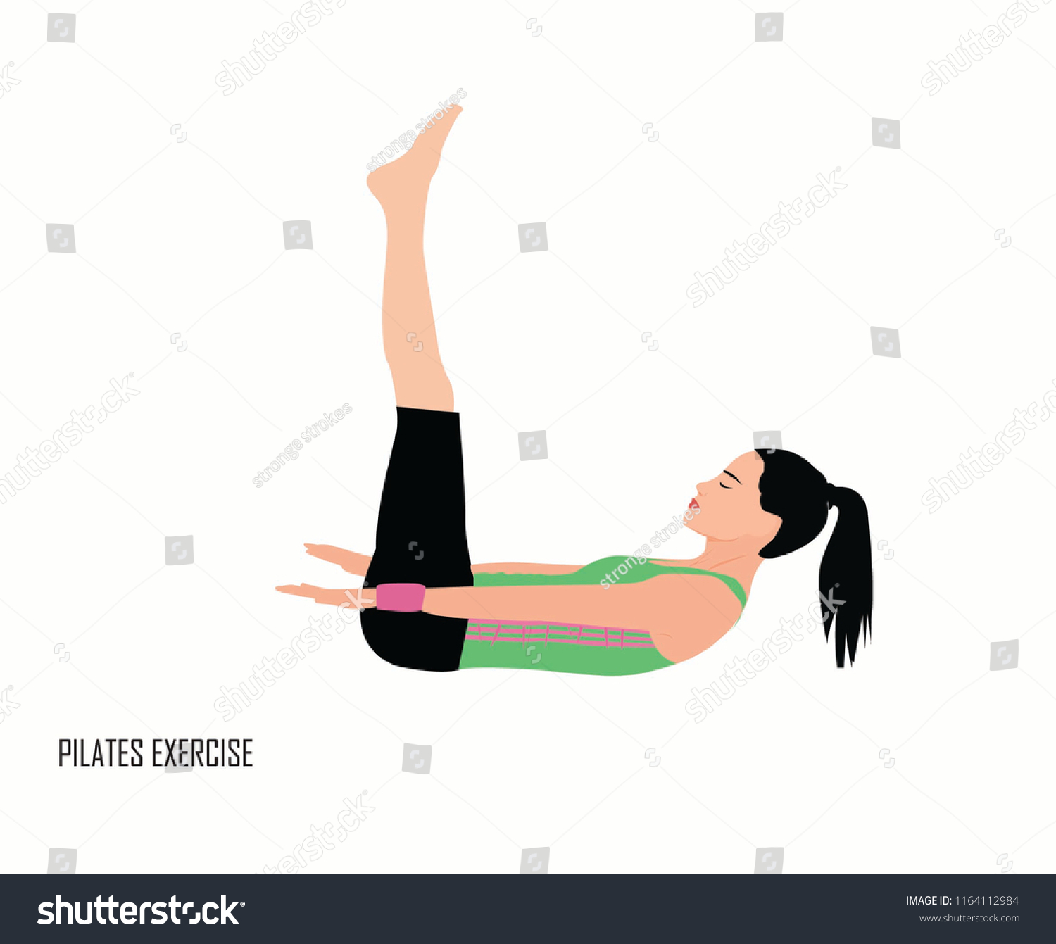 Squat Sport Exersice Silhouettes Woman Doing Stock Vector (Royalty Free ...