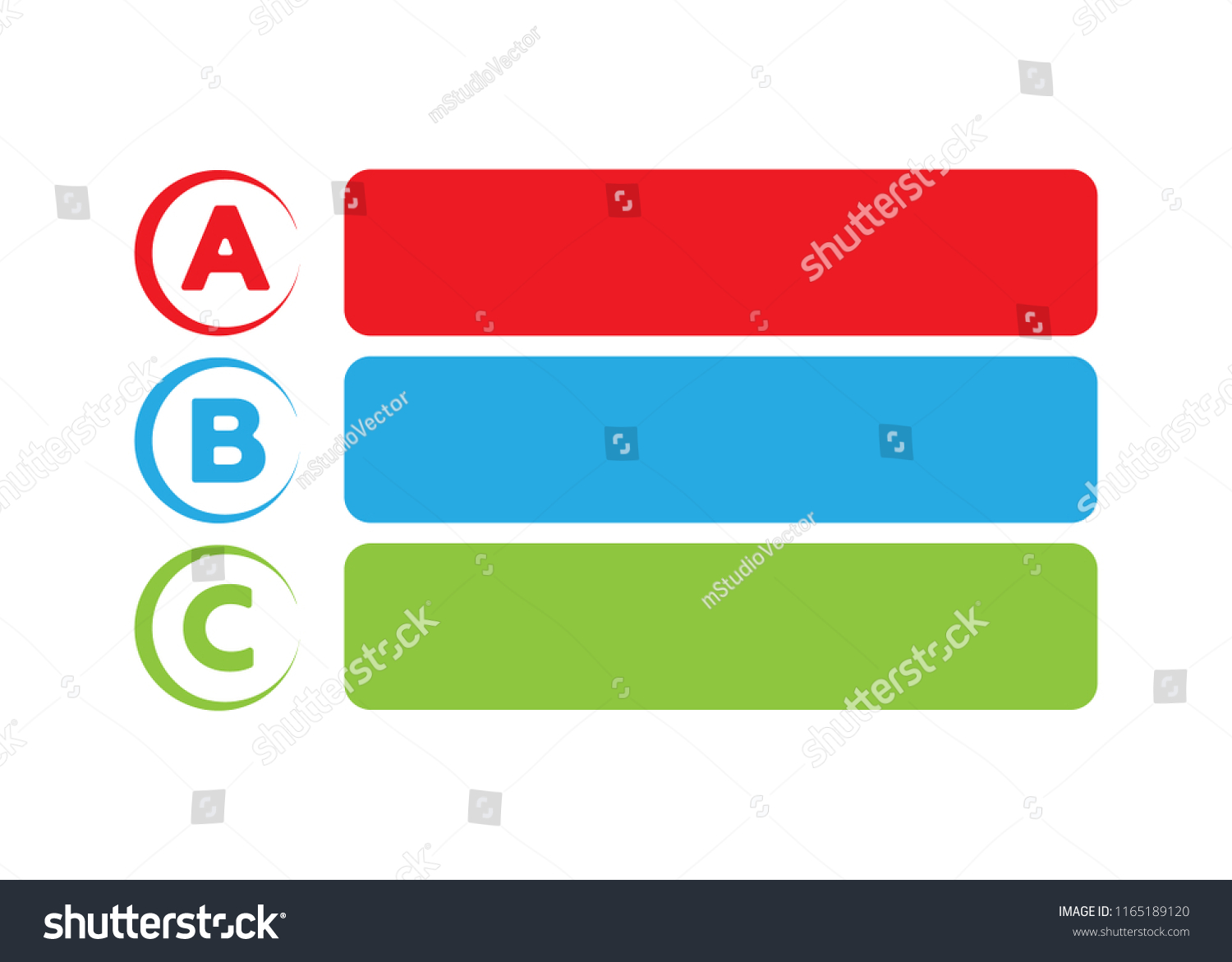 Background Four Choices Abcd Infographic Abcd Stock Vector (Royalty ...