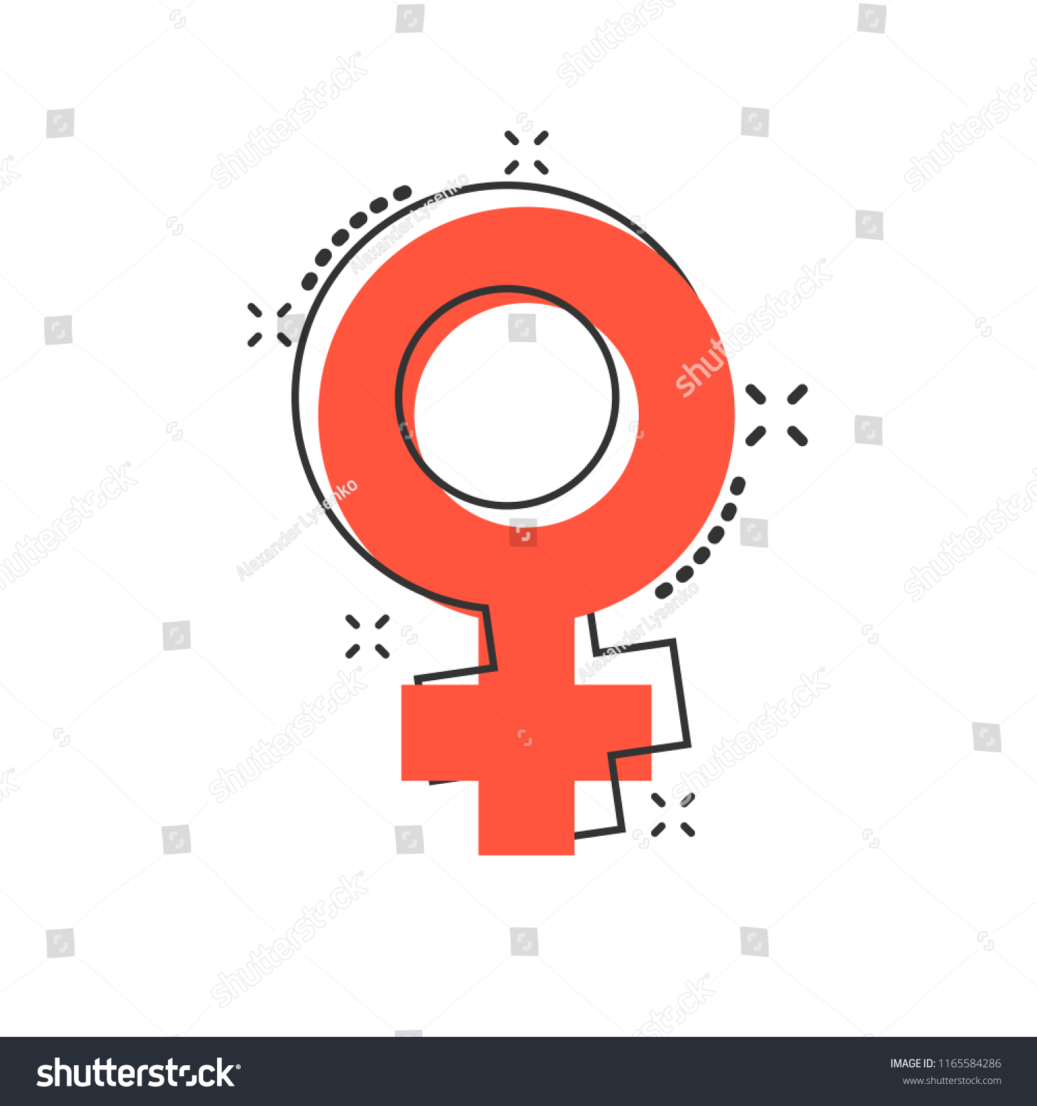 Vector Cartoon Female Sex Symbol Icon Stock Vector Royalty Free 1165584286 Shutterstock 5941