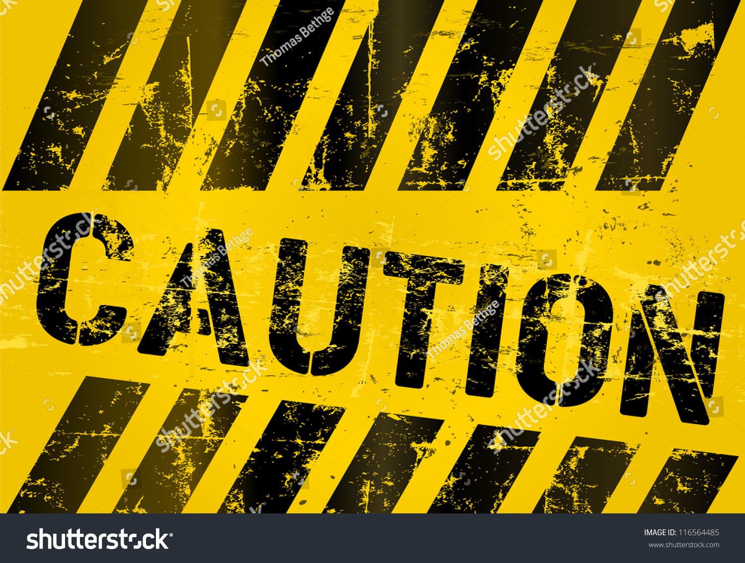 Warning Sign Worn Grungy Vector Scalable Stock Vector (Royalty Free ...