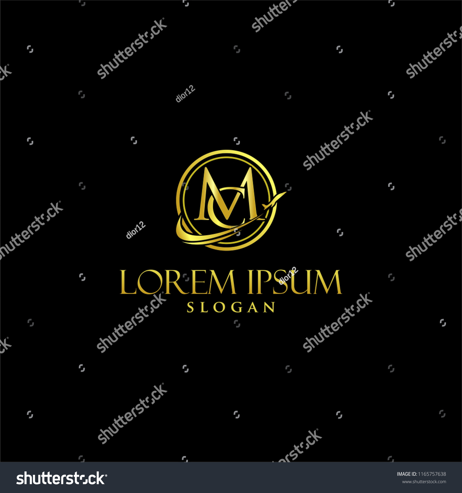 Mc Luxury Travel Logo Gold Stock Vector (Royalty Free) 1165757638 ...