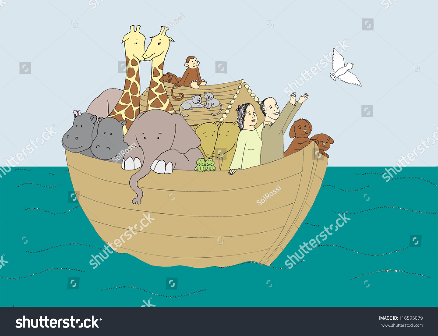 Noah Ark Sending Dove After Flood Stock Photo 116595079 | Shutterstock