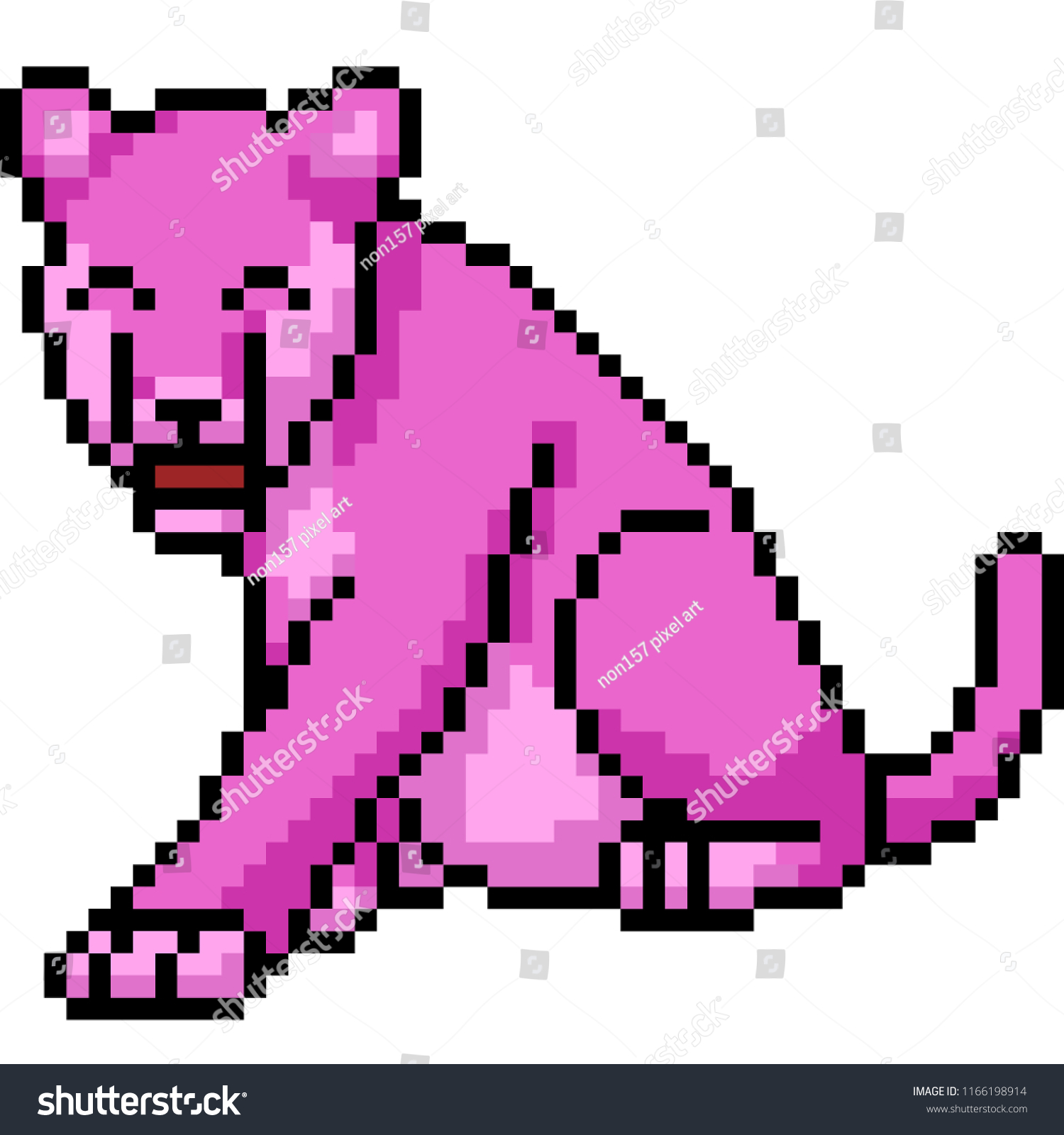 Розовая пантера пиксель арт