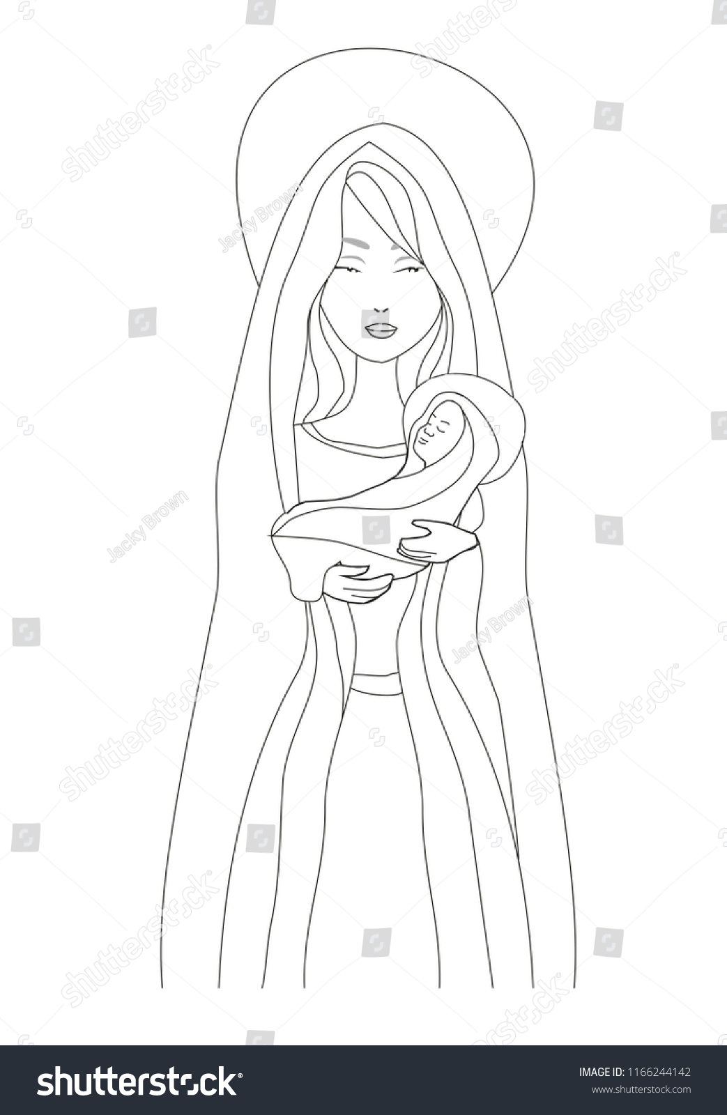 Madonna Child Jesus Stock Illustration 1166244142 | Shutterstock