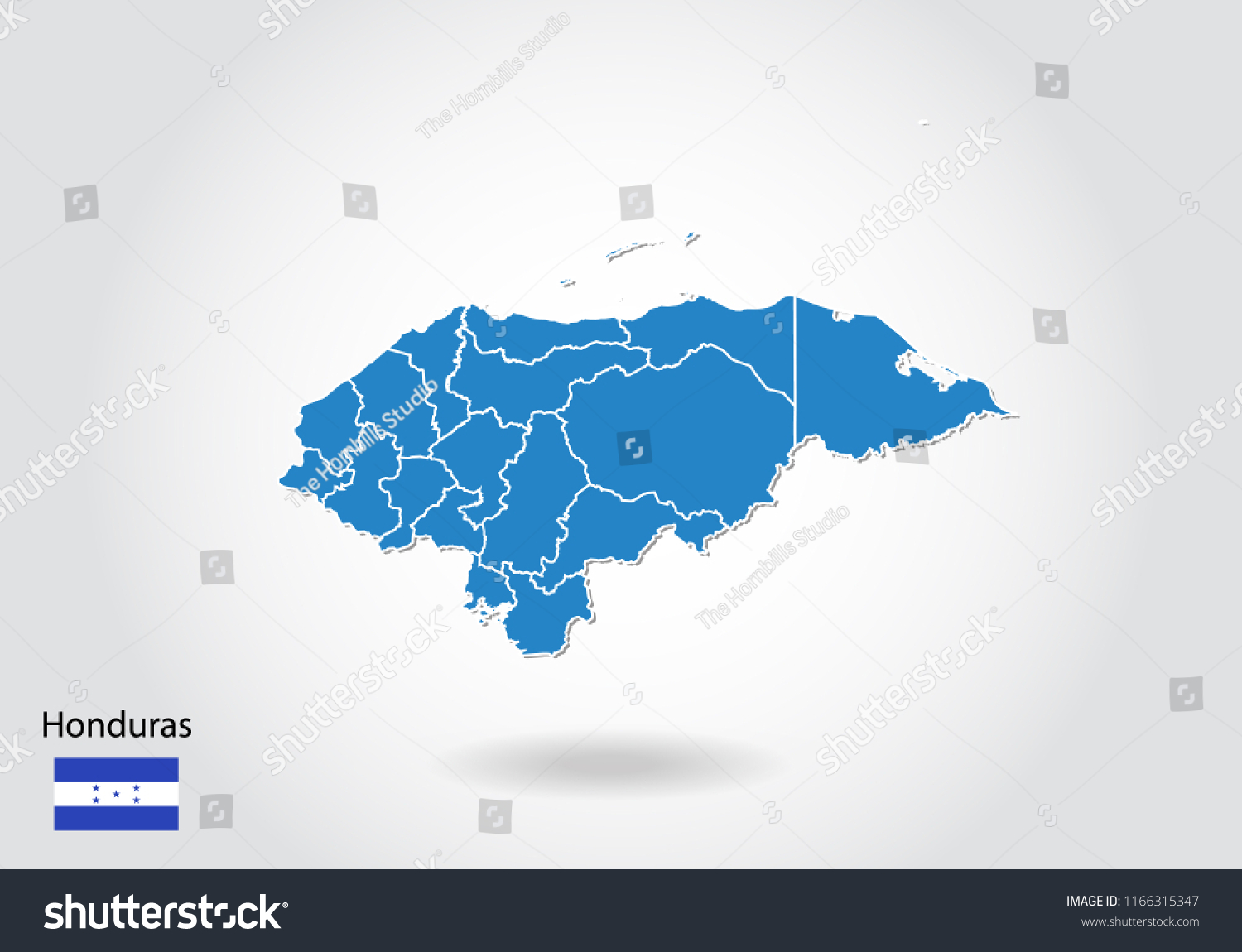 2,749 Honduras Political Map Images, Stock Photos & Vectors | Shutterstock