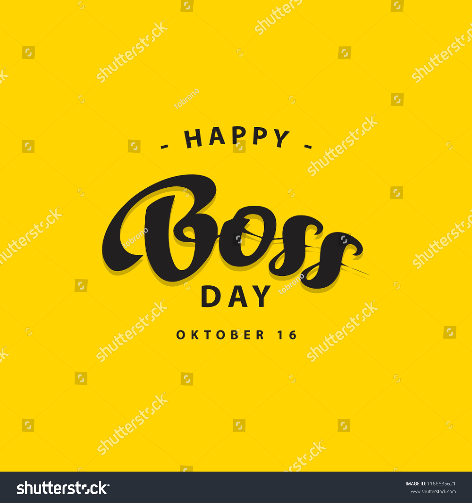 Happy World Boss Day Vector Template Stock Vector (Royalty Free ...