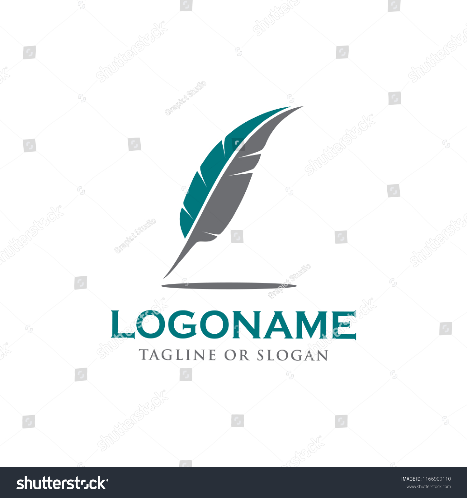 Feather Logo Design Feather Icon Creative Stock Vector (Royalty Free ...