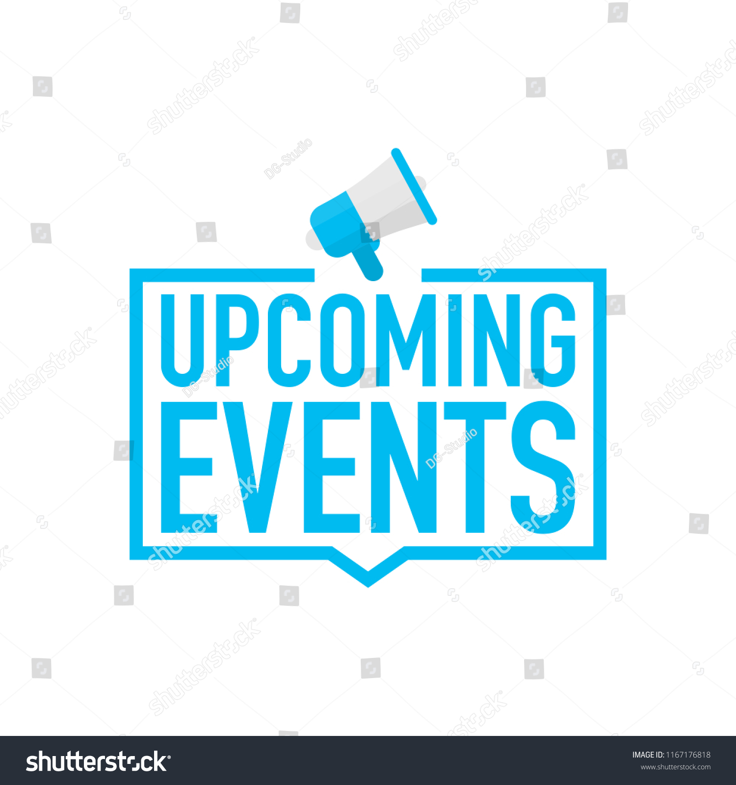 Hand Holding Megaphone Upcoming Events Vector Stock Vector (Royalty ...