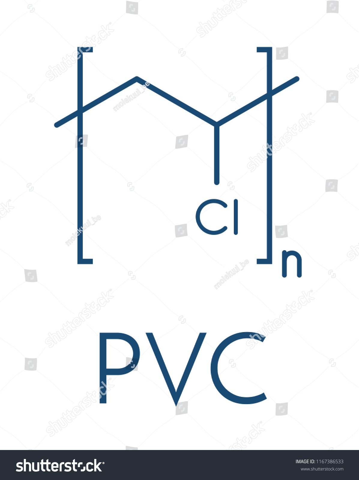 Polyvinyl Chloride Plastic Pvc Chemical Structure Stock Vector Royalty Free 1167386533 7700