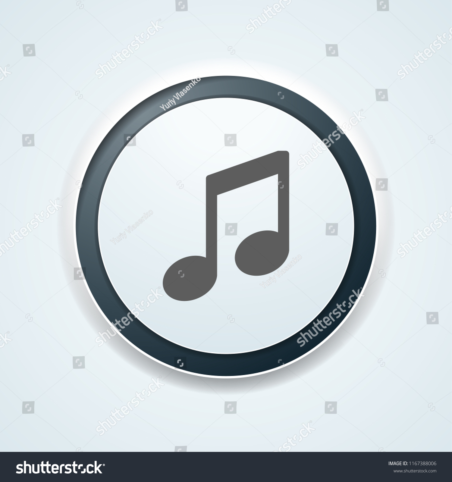 Musical Notation Button Illustration Stock Vector (royalty Free 