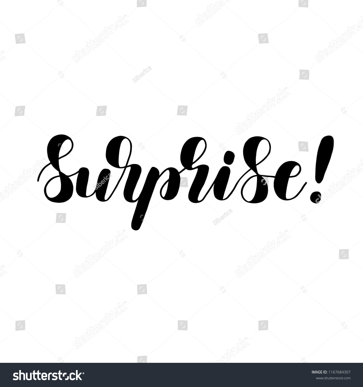 Surprise Lettering Vector Illustration Inspiring Quote Stock Vector ...