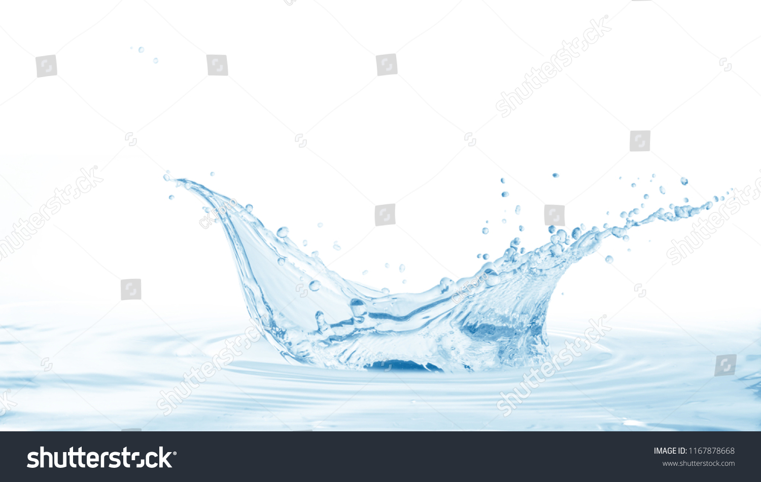 Water Splashwater Splash Isolated On White Stock Photo 1167878668 ...