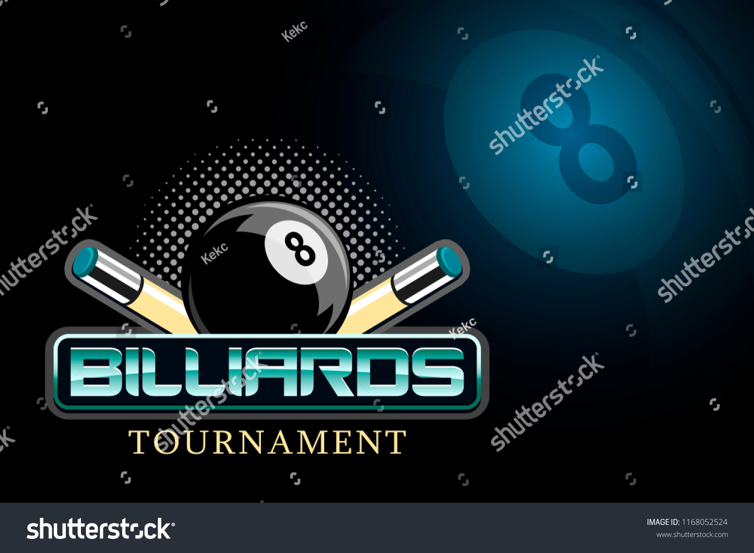 Bright American Billiards Vector Logo On Stock Vector (Royalty Free ...