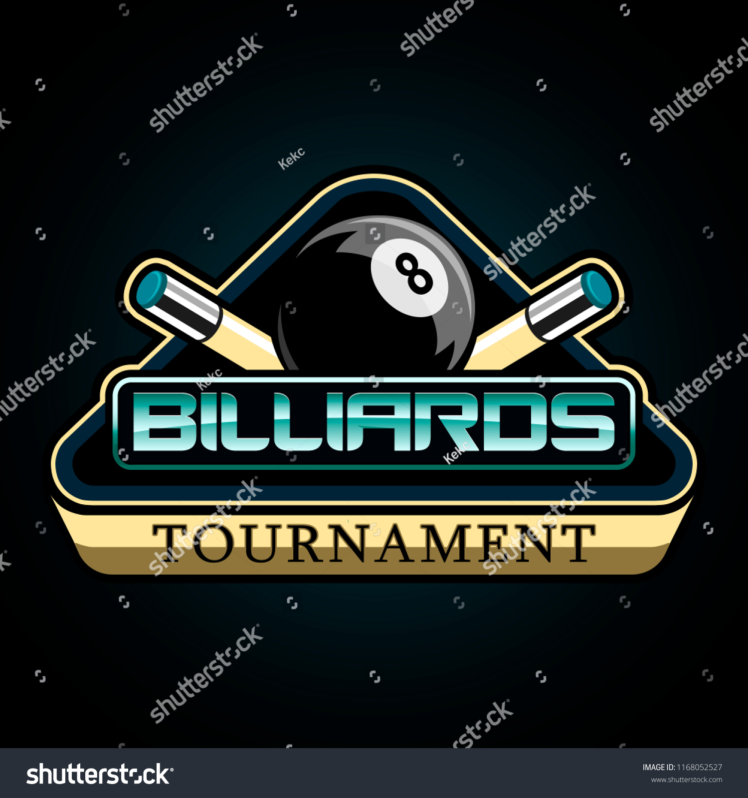 Bright American Billiards Vector Logo On Stock Vector (Royalty Free ...