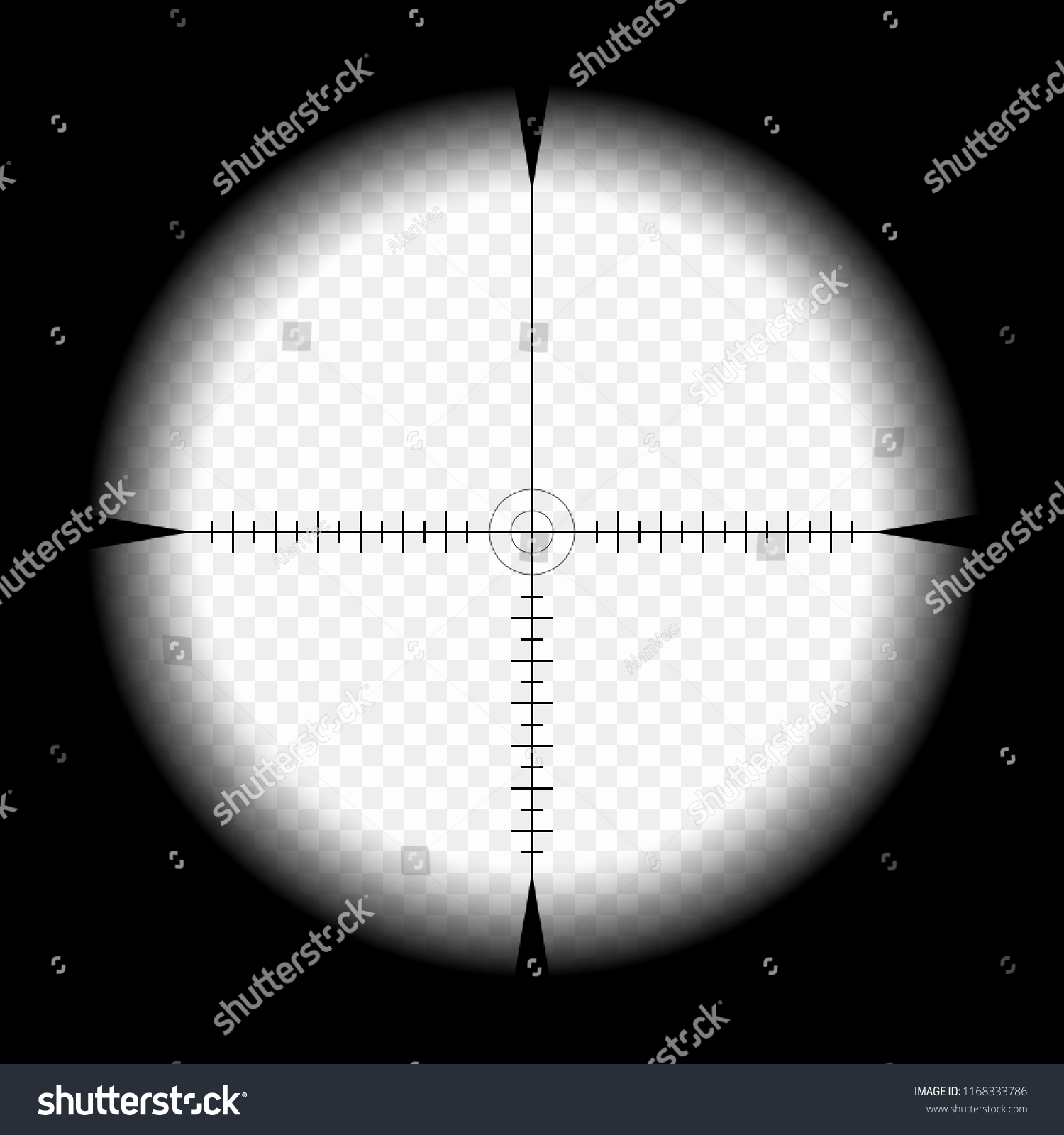 Sniper Scope Template Measurement Marks On Stock Vector (Royalty Free ...