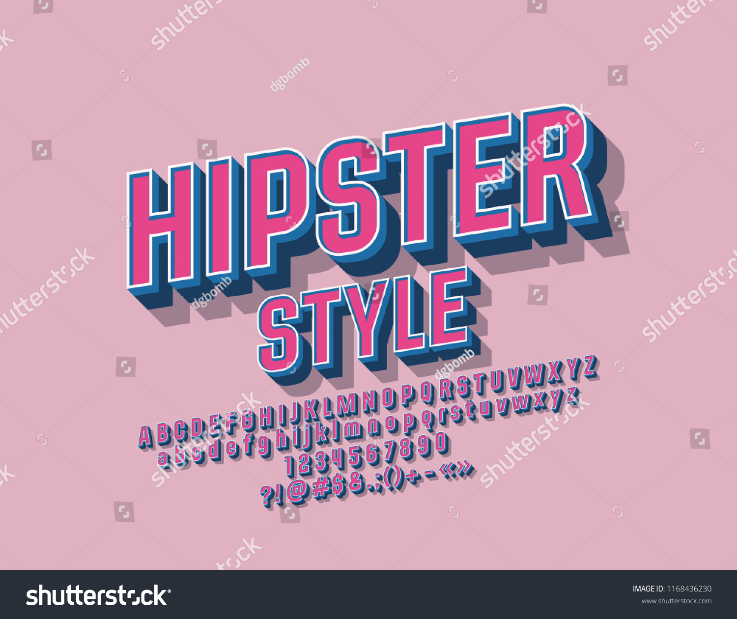 Vector Hipster Vintage Alphabet Retro Style Stock Vector (Royalty Free ...