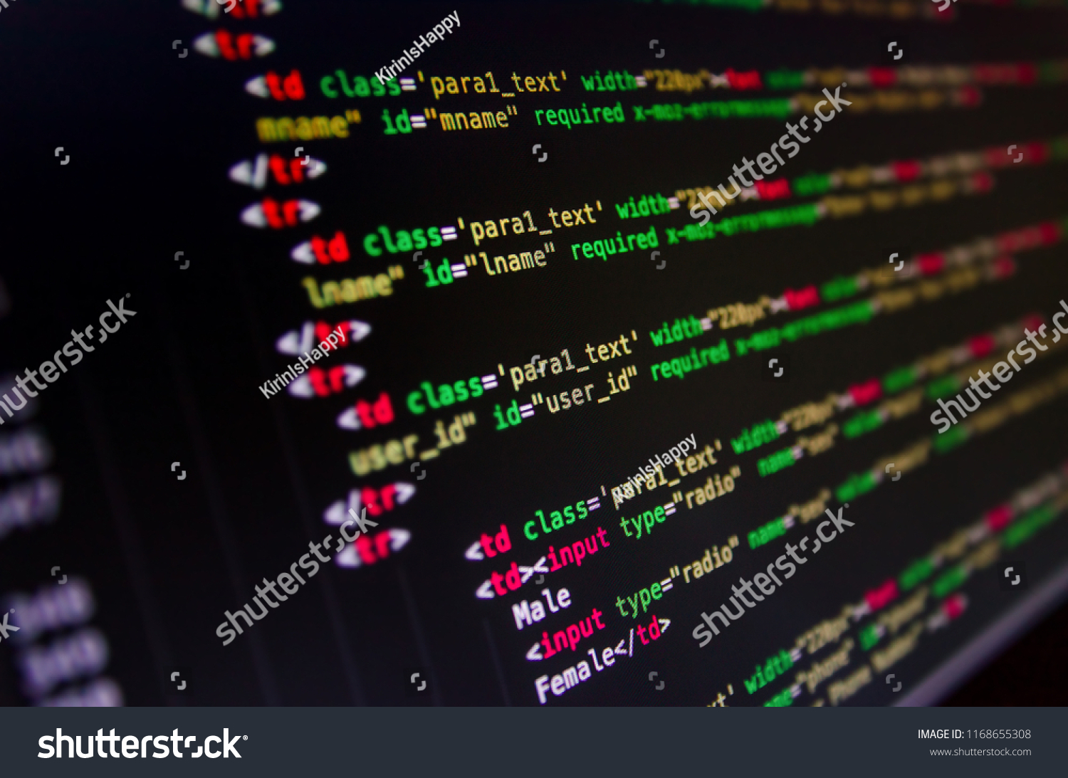 Desktop Source Code Technology Background Developer Stock Photo ...
