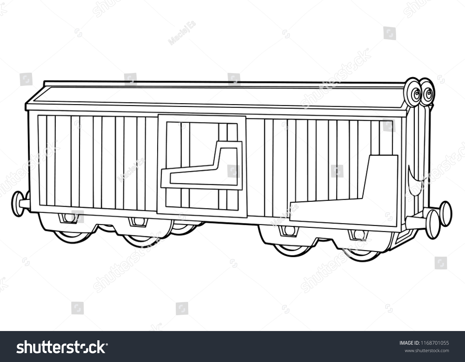 Вагон поезда внутри раскраска